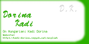 dorina kadi business card